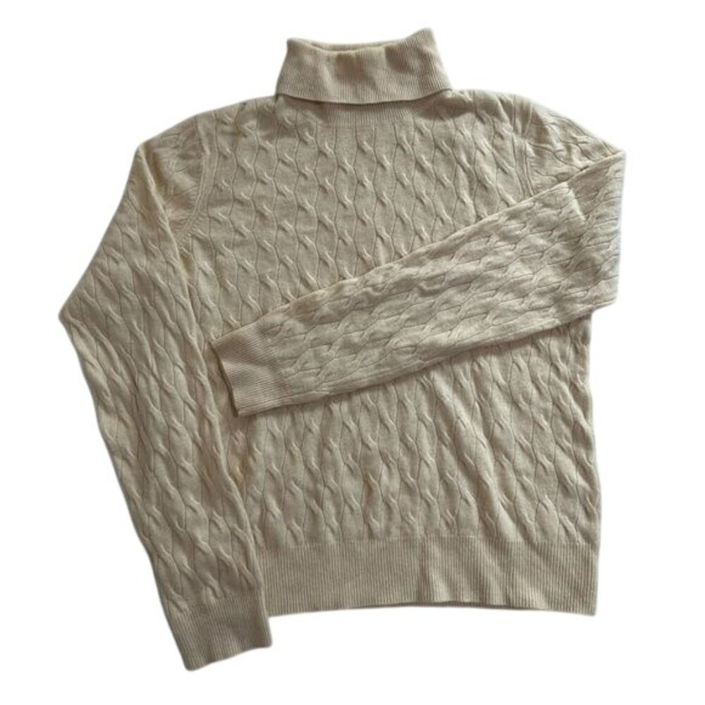 Madison Studio Cashmere Turtleneck in Cream
